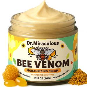 lot 72301 image: Dr. Miraculous Bee Venom Skin Cream, Propolis & Peptide Anti-Aging Moisturizer for Wrinkles Removal, Hydration & Firming Skin (2.12 fl oz) - Retail $7