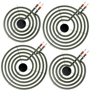 lot 72324 image: S-Union 4 Pack MP22YA Electric Range Burner Element Unit Set - 2 pcs MP15YA 6 and 2 pcs MP21YA 8 Replacement for Hardwick & Kenmore & Maytag & Norge & Whirlpool Electric Range Stove - Retail $35