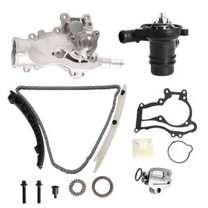 lot 72335 image: Timing Chain Kit with Water Pump & Thermostat Camshaft Tensioner Fit for Chevy Sonic Cruze Buick 2011-2015 1.4L L4# 22HP47N, 55565336, AW6662 - Retail $76