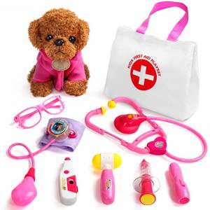 lot 1154 image: Doctor Kit for Toddlers 3-5 Girl Toys Birthday Gift for 2 3 4 Year Old Girls Kids Doctors Play Set with Plush Dog, Toy Stethoscope & Carrying Bag for Veterinarian Pretend Play
