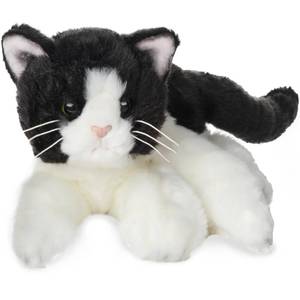 lot 1173 image: Bearington Domino Cat Stuffed Animals - 15 Realistic Tuxedo Cat Plush - Black and White Kitty Plushies with Soft Fur and Lifelike Details - Adorable Cuddly Gift for Kids and Adults