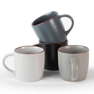 lot 1175 image: famiware Mercury Coffee Mugs 13 oz, Coffee Mugs Set of 4 with Handle, Cups for Latte, Hot Tea, Cappuccino, Mocha, Cocoa, Multi-color