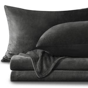 lot 1179 image: BEDELITE Flannel Sheets King Size Dark Grey - Super Soft Fleece Sheets Set Fluffy Extra Plush, 4 Piece(Include Fitted Sheet, Flat Sheet, 2 Pillowcases)