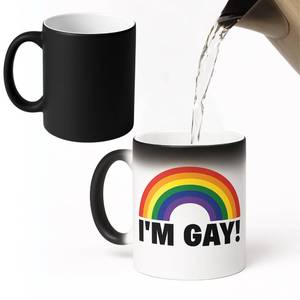 lot 2236 image: Im Gay Rainbow Heat Change Mug - Funny Rude Mug - Message Appears as it Heats - Perfect Novelty Gag Gift, best funny Joke gifts