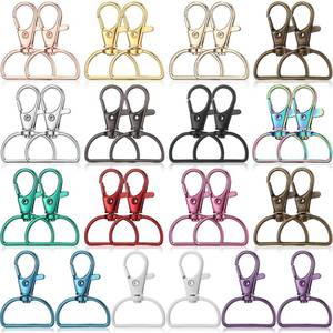 lot 2243 image: Misdary 30 Pcs Swivel Clasp Hooks Colorful Keychain Clip Hooks Rainbow Metal D Ring Clip Lanyard Hardware 1�� Inside Width for Keychain Purse DIY Craft Pet Collars