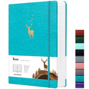 lot 2244 image: Wiisdatek Lined Notebook Journal Softcover, 312 Numbered Pages Large B5 Thick Leather Journal Notebook,100gsm Thick Lined Paper,for Men and Women, 7.6 X 10-Blue