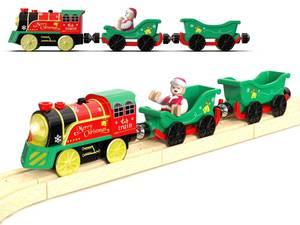 lot 2249 image: Electric Train Set for Wooden Tracks, Battery Powered Trains Toy with Lights & Sounds for Toddlers, Motorized Train for Kids Compatible with Thomas & Friends, Brio, Chuggington