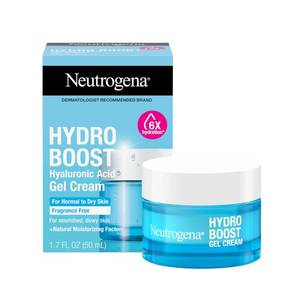 lot 2270 image: Neutrogena Hydro Boost Gel Cream with Hyaluronic Acid, Lightweight Facial Moisturizer for Normal to Dry Skin, Hydrating & Non-Comedogenic Face Cream for Dewy, Plump Skin, Fragrance Free, 1.7 fl. oz