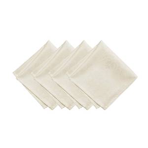 lot 2275 image: Elrene Home Fashions Caiden Elegance Damask Fabric Napkins (Set of 4), 17 x 17, Ivory