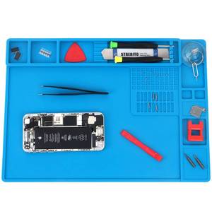 lot 2284 image: STREBITO Soldering Mat Electronics Repair Mat, Silicone Work Mat Heat Resistant 932°F, Magnetic Mat for Screws and Tools, Solder Mat Silicone Pad for Watch, Phone, Eyeglass, Knife, Size 13.8 x 9.9