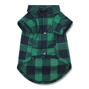 lot 2291 image: Ctilfelix Dog Shirt Plaid Puppy Clothes for Small Medium Large Dogs Cats Boy Girl Kitten Soft Pet T-Shirt Breathable Tee Outfit Adorable Grid Apparel Thanksgiving Green#1 5XL