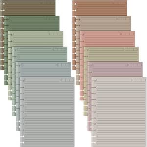 lot 2295 image: PerKoop 12 Pack 480 Sheets Colored Discbound Refill Paper 8.5 x 11 Inch College Ruled 11 Disc Letter Size Lined Paper Multicolored Notebooks for Refill Journaling(Novel Color)