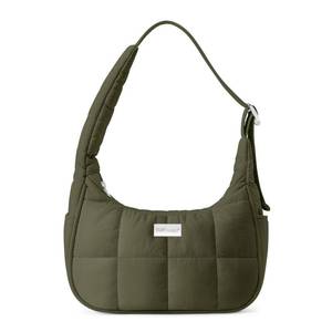 lot 2334 image: TOPDesign Quilted Puffer Shoulder Bag for Women, Trendy Lightweight Hobo Crescent Bag with Adjustable Strap (Dark Green)