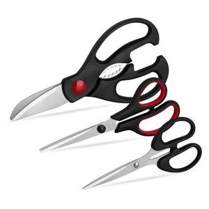 lot 2340 image: Kitchen Shears Set - QtoiKce Kitchen Scissors 3 Pack All Purpose Poultry Shears,Stainless Steel Sharp Utility Cooking Scissors for Home