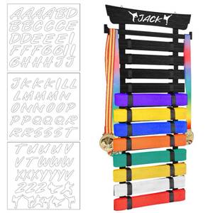 lot 3539 image: Petpvilit 12 Karate Belt Display Rack with Stickers Black