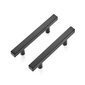 lot 3542 image: Ravinte 30 Pack 5 inch Square Cabinet Pulls Matte Black Stainless Steel Kitchen Drawer Pulls Cabinet Handles 5��Length, 3�� Hole Center