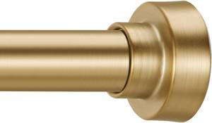 lot 3543 image: YNL Shower Curtain Rod 34-82 Inches (2.8-6.8ft) Adjustable Spring Shower Rod No Drilling, Non-Slip, Never Rust, Stainless Steel, Suitable for Bathroom Window Living room, Gold