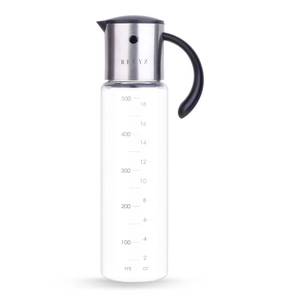 lot 3549 image: Large Olive Oil Dispenser Bottle, 17oz Glass Oil Dispenser for Kitchen with Drip-Free Stainless Steel Spout, Leak-Proof, with Measurement Markings for Cooking, Vinegar, & Soy Sauce - Dishwasher Safe