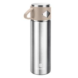lot 4303 image: Stainless Steel Thermo 700ml23.7oz Vacuum Insulated Bottle with Cup for Coffee Hot drink and Cold drink water flask.(Brown,Single)