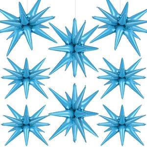 lot 4311 image: Wrbin 8 Pcs Light Blue Star Balloons, 2722 inch One-Piece Explosion Foil Balloons for Birthday, Baby Shower, Wedding, Gender Reveal, Anniversary, Graduation Party Decorations(Light Blue)