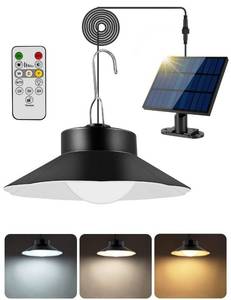 lot 4349 image: papasbox Solar Shed Lights Indoor Outdoor,Led Battery Powered Pendant Lights, Dusk to Dawn,4 Modes(Timer LightingAuto-On5 DimmableDaytime-On) Waterproof Ip65 for Barn, Gazebo, Shop, Garage
