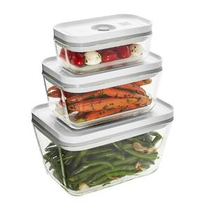 lot 5284 image: ZWILLING Fresh & Save 3-pc Glass Food Storage Container, Meal Prep Container- Assorted Sizes