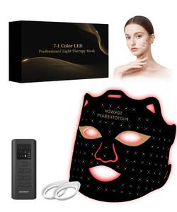 lot 5289 image: SDKWDH LED Light Therapy Mask, Red Light Therapy for Face - Red Light for Anti-Aging & Wrinkles, Blue for Acne, IR for Deep Repair, At-Home Device, FDA Cleared, Portable & Rechargeable