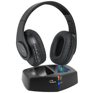 lot 5297 image: WallarGe Wireless Headphones for TV Watching, Easy Setup and Comfortable Bluetooth Headphones with RF Transmitter Charging Dock, 100 Ft Wireless Range, Rechargeable 25 Hours Play and No Audio Delay