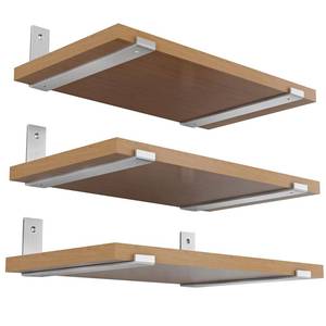 lot 5309 image: VOTZAAQ Floating Shelf Bracket 8 inch - Shelf Brackets Stainless Steel Solid J Lip Bracket for Wall, Kitchen, Nursery, Fireplace Mantel, Bookshelves, Bar Wall Shelves 6 Pack