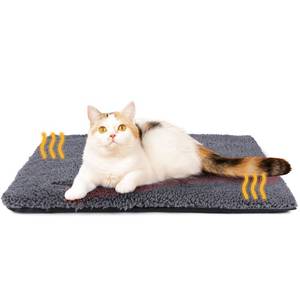 lot 5314 image: Self Warming Cat Bed Self Heating Cat Dog Mat 24 x 18 inch Extra Warm Thermal Pet Pad for Indoor Outdoor Pets with Removable Cover Non-Slip Bottom Washable Non Electric