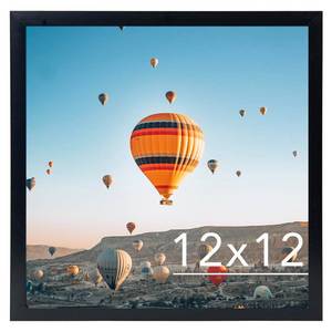lot 5322 image: JCJMY 12x12 inch Picture Frame, Horizontal and Vertical Formats for Wall Hanging, 12 x 12 Square Wall Gallery Poster Photo Frame with Shatter Resistant Plexiglass, Black