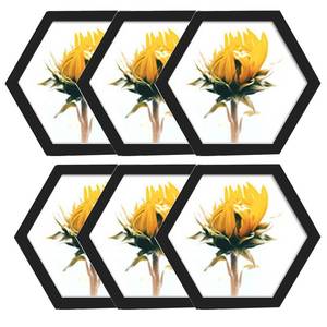 lot 5328 image: irbaniland Hexagon Photo Frame Creative Photo Frame Hanging Poster Display Stand Living Room Wall Painting Picture Frame Home Decoration (Black)