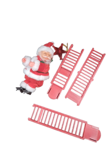 lot 6302 image: Climbing Santa with Ladders Christmas Decoration