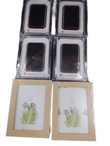 lot 6307 image: Wooden Photo Frame Set with Protective Cases