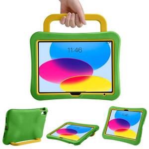 lot 6316 image: LeiJue Kids Case for iPad (A16) 11th10th Gen 10.9 20252022, Light Weight Heavy DutyShockproofDrop Proof with Handle,Child Friendly case for iPad 1110th (Green)