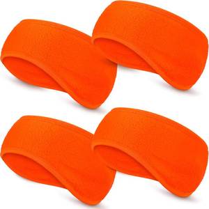lot 6333 image: WILLBOND 4 Pieces Ear Warmer Headband Winter Running Headband Fleece Earband for Girls Women Men (Orange)