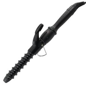 lot 6339 image: YOMCI 32mm Spiral Hair Curler Curling Wand Waver Ceamic Curling Iron for Short and Long Hair Crimper LCD Display Curling Tongs