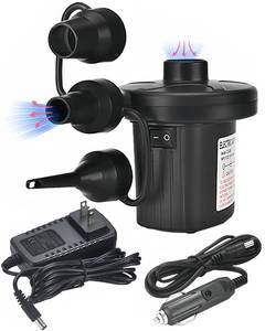 lot 6365 image: Nedyfix Inflatable Electric Air Pump,110V AC12V DC Portable Fast Inflation Pump with 3 Nozzles, Used for Inflatable Boats,etc.