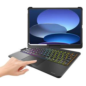 lot 6368 image: BABG TouchPad Keyboard Case for iPad 10th Generation&iPad 11th(A16,2025),iPad Air 11��M3,M2iPad Pro 11 inch Keyboard&iPad Air 5thAir 4th Keyboard, 360°Swivel,7 Use Modes,Rainbow Backlight- Black