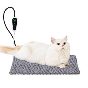 lot 6401 image: ZOMISIA Cat Heating Pad - 11 Adjustable Temperature and 25 Timer Options, Heated Cat Bed Indoor Waterproof with Chew-Resistant Cord for Small Dogs, 17.5x14 Inch