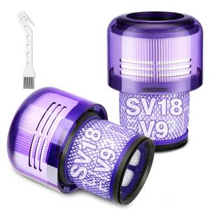 lot 6408 image: V9 SV18 Filter Replacement for Dy-son Digital Slim & V9 Motorbar Cordless Vacuum, Digital Slim Origin & Fluffy & Fluffy Extra & Fluffy Pro Vac, for Part No.970612-01, 2 Pack V9 Hepa Filter