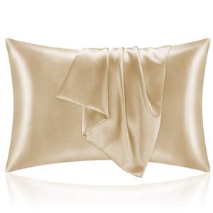 lot 6424 image: BEDELITE Satin Pillowcase for Hair and Skin, Super Soft and Cooling Similar to Silk Pillow Cases 2 Pack with Envelope Closure, Gift for Women Men(20x30 Queen Size, Champagne)