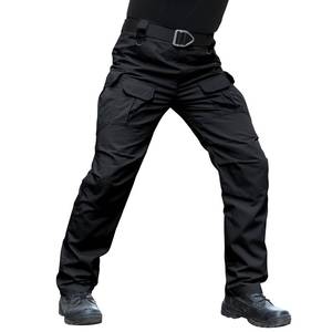 lot 11162 image: Hiwise Mens Stretch Tactical Pants Water Resistant Ripstop Cargo Pants Outdoor Lightweight EDC Work Hiking Pants (Black, 40WX32L)
