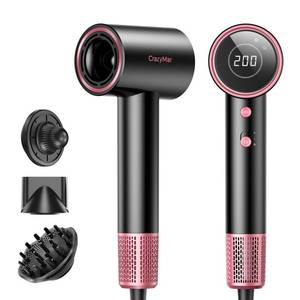 lot 11588 image: Ionic Hair Dryer with Diffuser and Concentrator- 180000 RPM High Speed Blow Dryer, 3 Min Fast Drying, Heat-Control, Low Noise, Lightweight, Salon Professional Blow Dryer for Women, Men (Blush Pink)