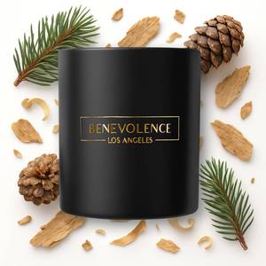 lot 12086 image: Benevolence LA Pine Scented Candle  Soy Christmas Candles, Black Candle for Home  Holiday Candles Gifts for Women and Men  Home Fragrance  Aromatherapy  Bathroom Freshener  8oz, 45 Hour Burn