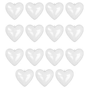 lot 12099 image: Zreneyfex 15 Pcs Hearts Shape Box, Home Decorations Clear Heart Ornaments Balls Fillable Plastic,DIY Bauble Balls for Birthday Wedding Party Tree Craft Christmas Xmas Decorations