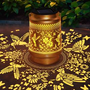lot 12109 image: Christmas Gifts for Women,Hummingbird Solar Lantern Outdoor Waterproof, Mothers Day Gifts Hanging Garden Lights with Metal Design - Patio Decor, Solar Lights Metal Decor for Yard, Patio,Backyard