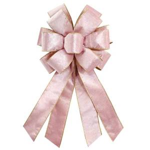 lot 12119 image: Large Valentines Day Bow for Wreath 20  11inch Vintage Aqua Pink Wreath Bow Pink Velvet Tree Topper Ornament Decorative Bow for Wedding Home Outdoor Indoor Party