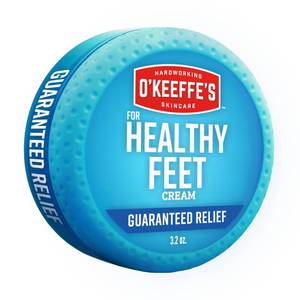 lot 12135 image: OKeeffes for Healthy Feet Foot Cream - 3.2 oz Jar (1 Pack) - Guaranteed Relief for Extremely Cracked, Dry Feet, Repairing Skincare, Instantly Boosts and Retains Moisture Levels