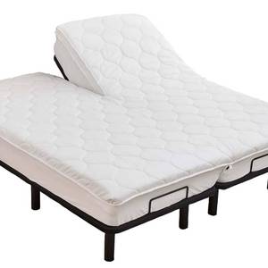 lot 13660 image: Kingnex Quilted Split Top King Mattress Topper Pad for Adjustable Bed Breathable Fitted Fluffy Pillow Top Mattress Pad Split Top King
